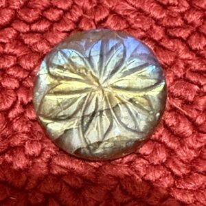 Antique-Style Floral Carved labradorite stone
